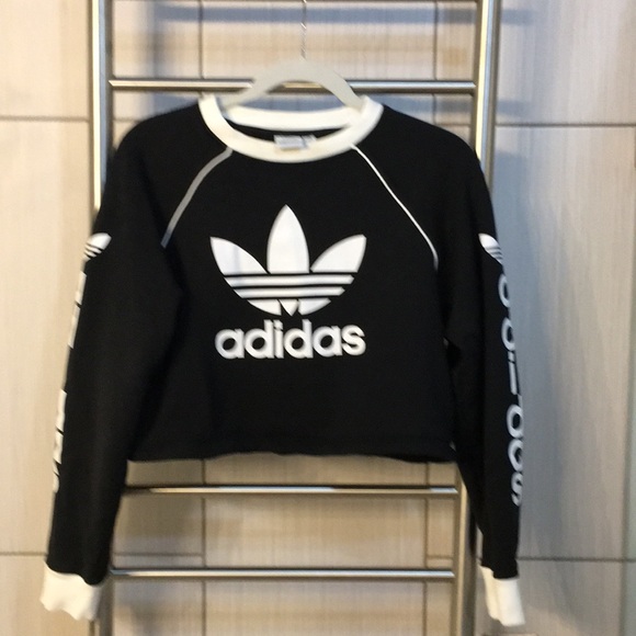 adidas hoodie logo down sleeve